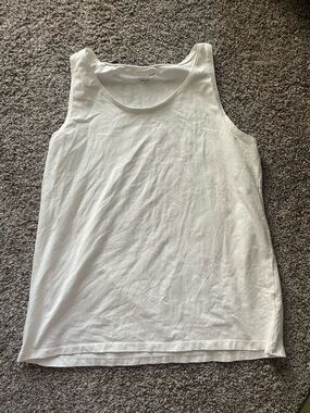 Coldwater Creek White Scoop Neck Tank Top, large
